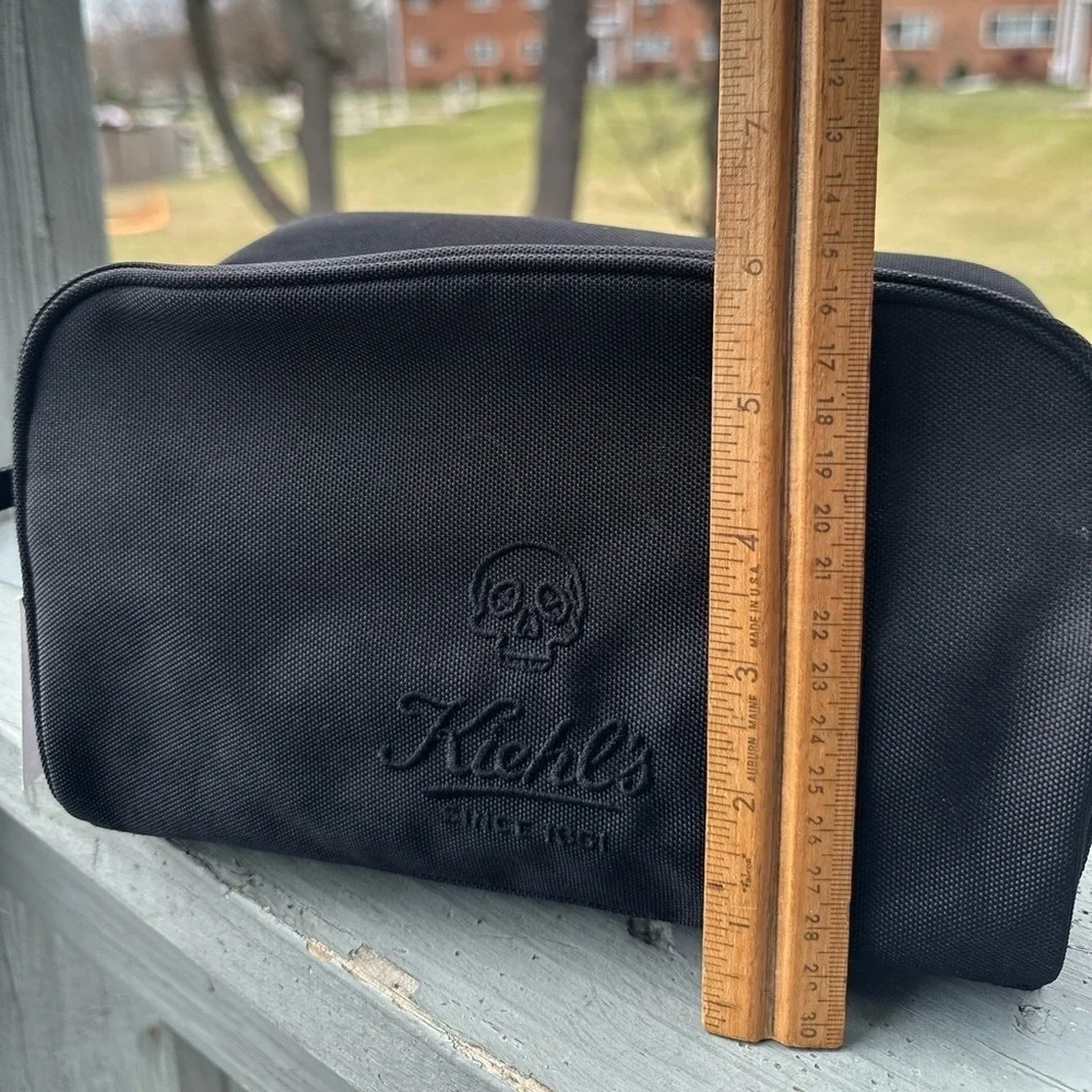KIEHL’S x Kate Aries Moross Limited Edition Toiletry Black Travel BAG ONLY NWT